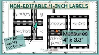 Editable Classroom Supply Bin Labels Organization in Modern Farmhouse Decor