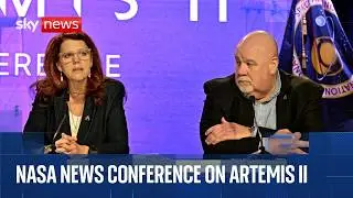 NASA news conference after US crewed mission to moon delayed