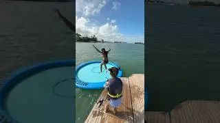 Jumping in the ocean in Miami!