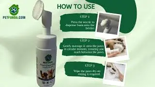 PetFunda Paw Cleaning Foam Brush | The Best Paw Cleaning Foam Brush for Dogs & Cats | Lick safe
