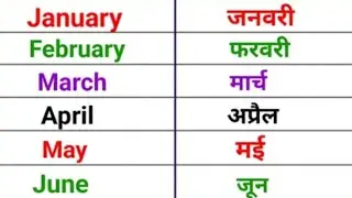 January February | January February spelling| months name| mahinun ke naam