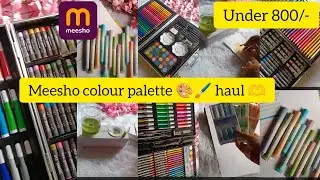 Meesho affordable best colour palette 🎨🖌️haul 🫶/brush cleaner/pastel shades marker/ meesho finds ✨