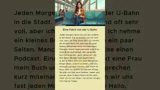 Simple German Story &ndash; Eine Fahrt mit der U Bahn #shorts #learnGerman #German
