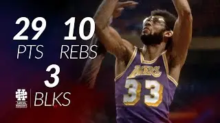 Kareem Abdul-Jabbar 29 pts 10 rebs 3 blks vs Clippers 79/80 season