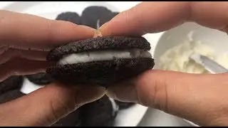 Homemade Oreo cookie. Vegan recipe