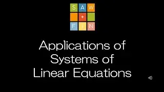 Linear Algebra 1.3 Applications of Systems of Linear Equations