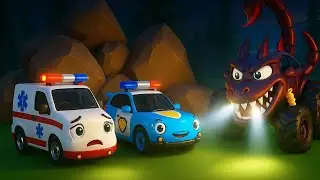 Emergency Rescue: Police Cars vs. The Fierce Monster Truck! | Vehicle Animation 🔥🚔