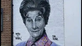 June Brown mural in memory of her passing (UK) - BBC News - 6th April 2022