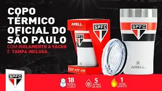 Copo T&eacute;rmico Arell Oficial do Time S&atilde;o Paulo