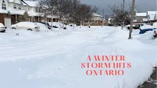 Ontario got buried under snow . Ontario is digging out after winter storm.