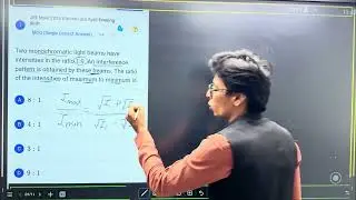 JEE mains 2026 Wave Optics ratios of max and min intensities #WaveOptics#PhysicsPYQ#Interference