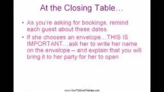 How to Book Parties for your Home Party Sales Business -  Video 8