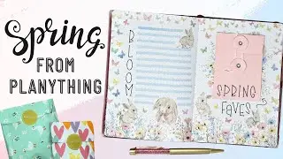 PLAN WITH ME & FLIP THROUGH | SPRING BULLET JOURNAL SPREAD WITH NEW PLANYTHING SUBSCIPTIONS