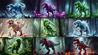 Ai hybrid animal fusion with t rex