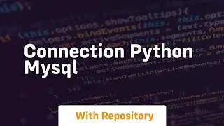connection python mysql