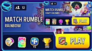 2 rumble rainbow & crazy column square matches lighting strike today match masters gameplay
