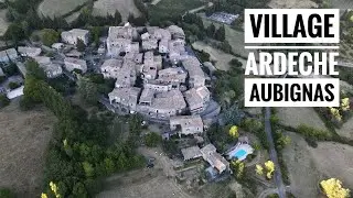 Ard&egrave;che: au dessus du village d&rsquo;Aubignas