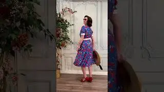 Jean CrossOver Dress in Poppy Print  #1940sfashion #1930sstyle #wrapdress #vintagestyle