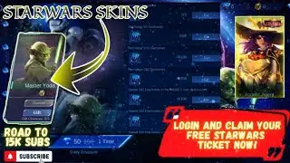 HOW TO GET FREE LEGEND/STARWARS SKINS USING FREE GALACTIC TICKETS IN STAR WARS RECHARGE EVENT | MLBB