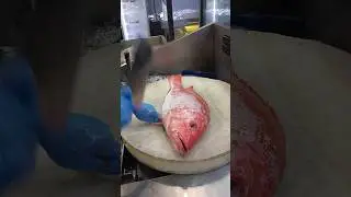 professional fresh seafood red snapper fish cutting slice skills #short  video