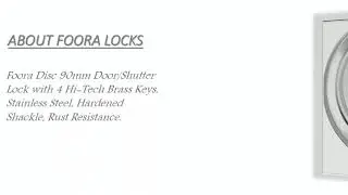 FOORA DISC 90MM LOCK
