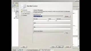 How to create mail enabled contact in Exchange 2007