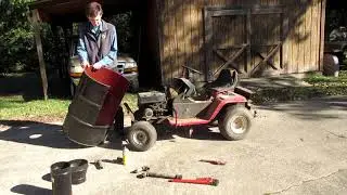 A Day Of Freeman Working On His Lawn Mower Train