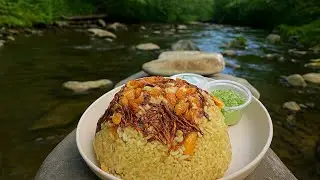 Cooking Malabar Chicken Biryani by the Creek & Backcountry Camping #Chickenbiryani #outdoorcooking