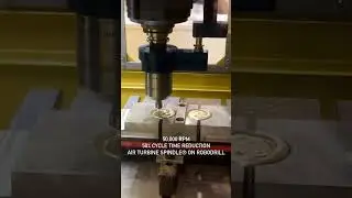 50,000RPM on #fanuc  #robodrill #AirTurbineSpindle delivers 50% C/T reduction on any #cncmachine