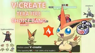 V-Create + Tera Fire + Choice Band Victini under the sun is unstoppable!!! | Pokemon Showdown ND G9
