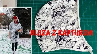 DIY: bluza z kapturem w koty