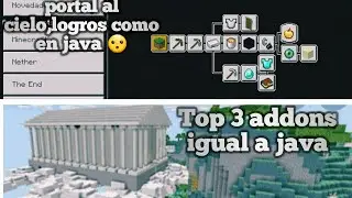 👉Logros igual a java para mcpe 1.16//top 3 addons gama baja