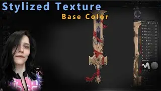 Продолжаю hand-paint текстуры | Stylized Sword #39 (Substance Painter)