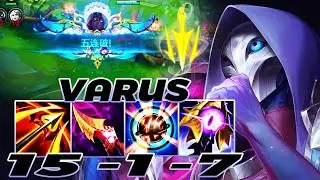 PENTA KILL 😱😱 WILD RIFT VARUS ADC GAMEPLAY | 15 -1 -7 MVP | VARUS BUILD RUNES