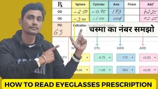 How to read your eyeglasses prescription report |what is SPH,CYL,Axis,plus, minus eye number report.