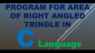 Write a C Program For Area of Right Angled Triangle
