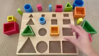 3D Sorting and Nesting Board | Learn Sizes and Shapes for Toddlers