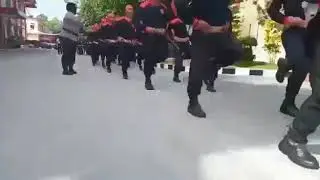 Atraksi Peragaan Security Reg 2 pada acara Hut Satpam ke 39 di Mapolda Kalteng