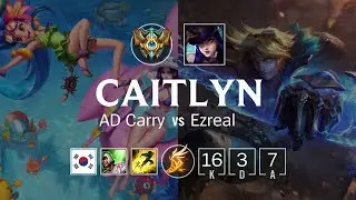 Caitlyn ADC vs Ezreal - KR Challenger Patch 8.24