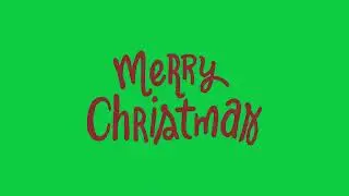 Merry Christmas With Red Doodle Effect Text Animation | Green Screen