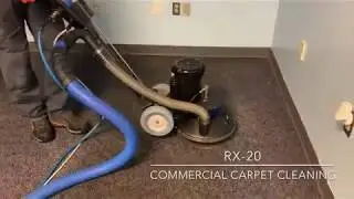 Commercial carpet cleaning. RX-20 Rotary hot water extraction cleaning.