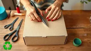 ⭐ طريقة صنع سلة جميلة وعملية من الكرتون – DIY بسهولة!
