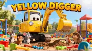 The Excavator Song! 🚜 Dexter the Yellow Digger Construction Cartoon
