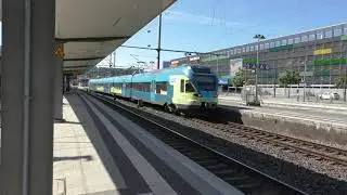 Bahnverkehr in Bielefeld Hbf mit ICE  Güterzügen und Regionalzügen