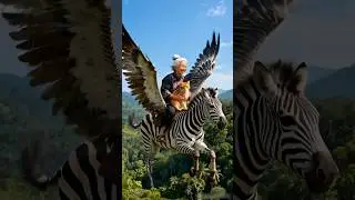 The cat and the zebra saved the grandmother's life and rescued her fish.