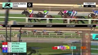 Shadow Sphinx wins Race 9 on Friday, October 2, 2020 at Santa Anita Park.