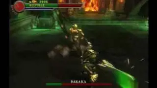 MK: Shaolin Monks - Reptile VS Baraka (boss fight)