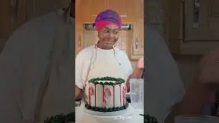 Live|Christmas cake decorating Tutorial|Ganache and Candy cane Christmas cake