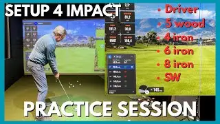 Настройка 4. Тренировочная сессия Impact - Trackman - Драйвер, 4, 6, 8, SW