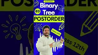Binary Tree Post Order Traversal | Class 12th ISC #ytshorts #computer